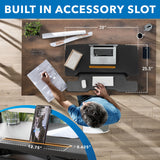 Mount-It! Electric Standing Desk Converter with 38" Tabletop, Height Adjustable Sit Stand Desk Riser, Motorized Desk Riser with Keyboard Tray and Device Slot, Fits Monitor & Laptop, Black Mount-It!