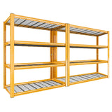 REIBII 40" W Garage Shelving 2240 LBS Storage Shelves Adjustable Heavy Duty Shelving 4 Tier Metal Shelves for Storage 59.5"H Metal Shelf for Pantry Basement Warehouse 40"W × 19.5"D × 59.5"H, 2 Pack REIBII