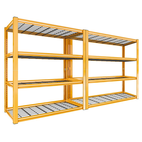 REIBII 40" W Garage Shelving 2240 LBS Storage Shelves Adjustable Heavy Duty Shelving 4 Tier Metal Shelves for Storage 59.5"H Metal Shelf for Pantry Basement Warehouse 40"W × 19.5"D × 59.5"H, 2 Pack REIBII