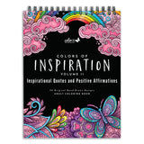 ColorIt Colors of Inspiration, Volume II - Inspirational Quotes and Positive Affirmations Adult Coloring Book, 50 Original Designs, Spiral Binding, Lay Flat Hardback Book Cover, Ink Blotter