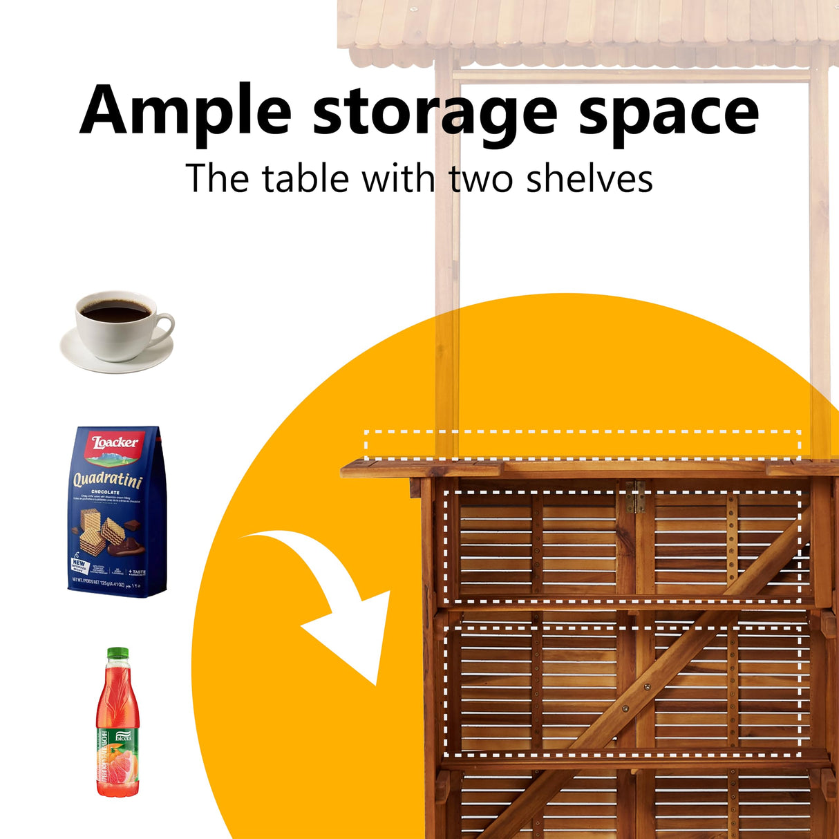 vidaXL Outdoor Bar Table with Roof Pub Table Counter Table High Garden Yard Patio Terrace 113 x 106 x 217 cm Acacia Wood vidaXL