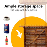 vidaXL Outdoor Bar Table with Roof Pub Table Counter Table High Garden Yard Patio Terrace 113 x 106 x 217 cm Acacia Wood vidaXL