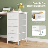 Huuger 47 Inch Vanity Desk with 8 Drawers, White Desk, Makeup Desk with Large Storage, Fabric Drawers, Wooden Desktop, Computer Desk Work Desk, for Home Office, Bedroom Huuger