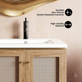 Swiss Madison Classe 24" Bathroom Vanity in Oak Bath Sink Cabinet Sink Included Swiss Madison