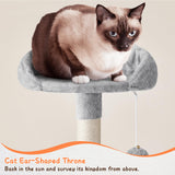 Yaheetech 63.5in Multi-Level Cat Tree Tower Condo with Scratching Posts, Platform & Hammock, Cat Activity Center Play Furniture for Kittens, Cats, and Pets Yaheetech