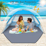 Gorich Beach Tent, UV Sun Shelter Lightweight Beach Sun Shade Canopy Cabana Beach Tents Fit 3-4 Person Gorich