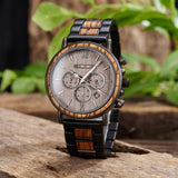 Vikingenes Men's Personalized Wooden Watch – Engraved Wood Watch for Him, Unique Mens Gift, Personalized Wooden Watch, Natural Wood Wristwatch, Personalized Men's Birthday Gift Vikingenes