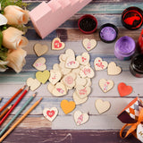 AWIZOM 120 Pcs 1.5 Inch Small Wooden Hearts for Crafts Unfinished Wood Hearts Cutouts Blank Wood Hearts Slices Embellishments for DIY Crafts, Guest Book, Valentine's Day, Wedding, Mother's Day Decor AWIZOM