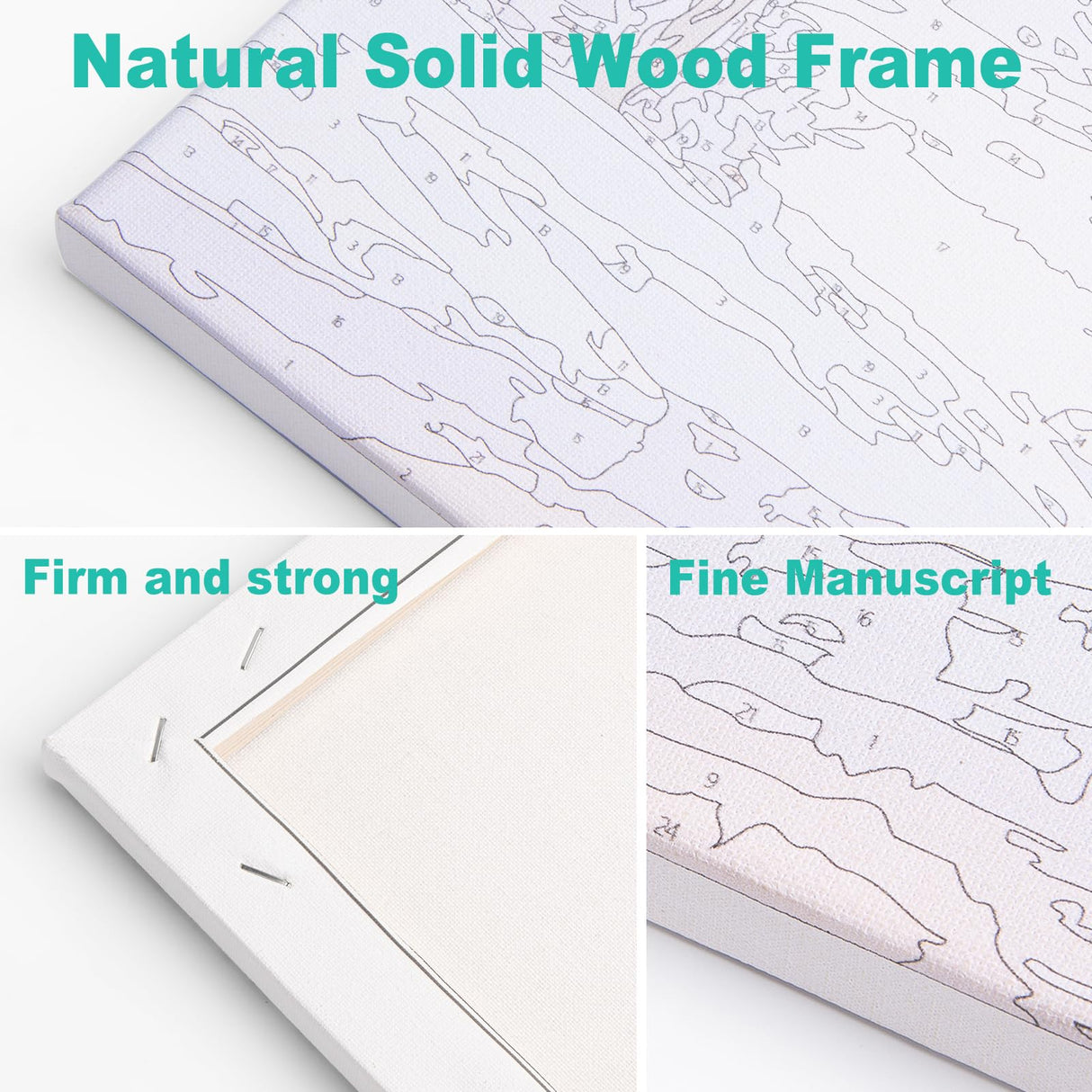 Framed Paint by Numbers Kit for Adults Beginner, Plants Easy Paint by Number Kits on Canvas Framed, Green Plant DIY Acrylic Oil Painting by Numbers with Frame for Gift Home Decor 8 x 12 inch GEEHEIY