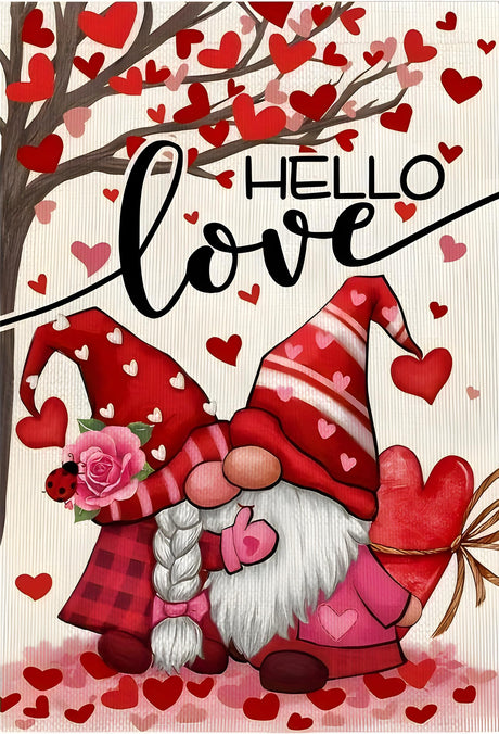 Happy Valentines Gnome Diamond Painting Kits for Adult Beginners,DIY 5D Love Diamond Art Kits Gift, Full Drill Paint with Diamond Dot Gem Art Painting for Home Decor 12x16 inch Semneroy