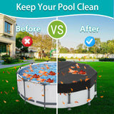 18FT Pool Covers for Above Ground Pools, Safana Round Pool Winter Cover, Tear Resistant Fabric Swimming Pool Covers, Superior Strength & Durability, Prevent Leaves, UV Resistance, Prevent from Debris Safana