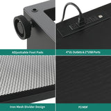 YITAHOME TV Stand for up to 70-inch TVs, Modern Black TV Stands for Living Room w/Power Outlets,LED Entertainment Center with Storage, TV Media Console Cabinet, Black YITAHOME