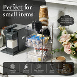 3 Tier Clear Under Bathroom Sink Organizer Pull Out Drawer | Bathroom Cabinet Under Sink storage | Under Vanity Organizer | Medicine Cabinet Storage | (2 Pack) ARSLY