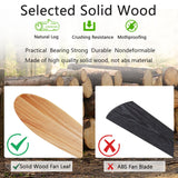 52” Ceiling Fan with Light with 6 Speed Remote/APP Control, Solid Wood Fan Blade, 3CCT Dimmable LED, Noiseless, Bedroom, Hallway Recessed Ceiling Fan dearnow