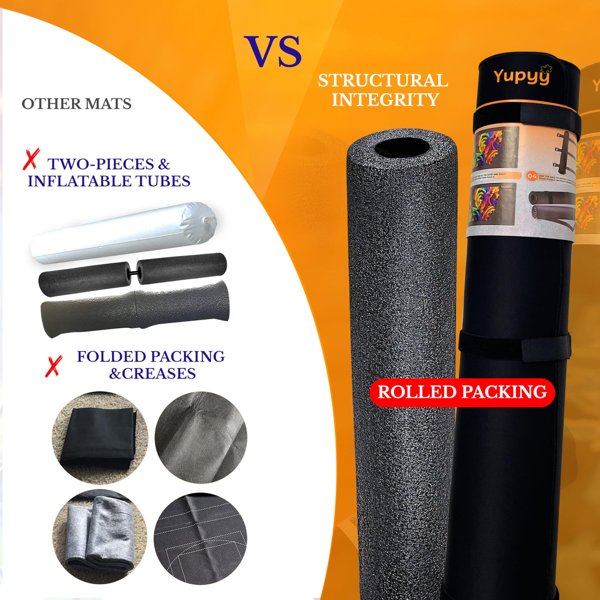 Puzzle Mat Puzzle Mat Roll Up, Large Roll Up Puzzle Mat 46”x26”, Portable Puzzle Mat Organizer Up to 1500 Pcs, No Creases to Your Finished and Unfinished Puzzles,Rubber Puzzle Mats for Jigsaw Puzzles YUPYY