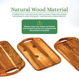 VieWood Acacia Wood Cutting Board with Juice Groove, Hanging Hole & Grip Handle for Meat, Vegetables and Cheese, Knife Friendly, Caperci Better Wood Chopping Board VieWood