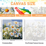 Framed Paint by Numbers Kit for Adults Beginners & Kids Ages 8-12, Daisy Flowers Acrylic Easy Paint by Number with Frame, Watercolor Paint by Number Kits on Canvas Framed (10 * 10 Inch, without Easel) Offito
