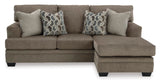 Signature Design by Ashley Stonemeade Casual Right-Arm Facing Sofa Chaise with 4 Toss Pillows, Dark Brown Signature Design by Ashley