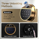 KAER 25 Biometric Gun Safe, Wider and Deeper Fingerprint Gun Safes for Rifle and Pistols, Large Quick Access Heavy-Duty Gun Cabinet for Firearm Ammo with Drawer & Gun Rack, Assembled KAER