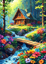 5D Diamond Painting Kits for Adults Beginners forest DIY Diamond Art Kits with Tools Full Drill Round Diamond Dots Craft paint by diamonds Gem Art for Home Wall Decor Gifts (16"x12") (DP1794) GCEOSINI