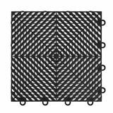 IncStores FlooringInc's Nitro 12"x12" Snap-Together Garage Flooring Tiles, Non-Slip Interlocking Plastic Floor Mat, Garage Organization & Storage, Vented, Midnight Black, 52 Tiles, 52 Sq/Ft IncStores