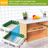 2 Pack Pull Out Cabinet Organizer 21" Deep Expandable Slide Out Drawer Organizers,No Drill Pull Out Drawers Adhesive with Nano Compatible Framed Cabinets Shelves For Kitchen Pantry Adjustable Width Mlinavn