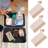 Framendino, 6 Pack Sublimation Blank Canvas Makeup Bags with PU leather Bottom DIY Heat Transfer Cosmetic Bag Pencil Pouches Travel Toiletry Tassel Zipper Bags for DIY Crafts Framendino