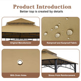 SCOCANOPY Replacement Cover for Target Madaga Gazebo Model L-GZ136PST and Havana Gazebo,(Beige) SCOCANOPY