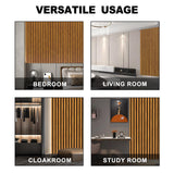 Gaahing 2 Pack Wood Finish Accent Wall Panels, 3D Slat Acoustic Paneling for Recording Studio, Office, Living Room Interior Decoration (Natural Walnut, 48"L x 24"W) Gaahing