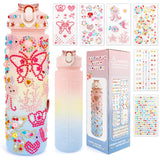 SythorYang Decorate Your Own Water Bottle Kits for Girls Gifts for Girls Age 4-6-8-10 Girl Water Bottle with Gem Stickers Arts and Crafts for Girles 7 8 9 10 Year Old Girl Birthday Christmas Gifts SythorYang