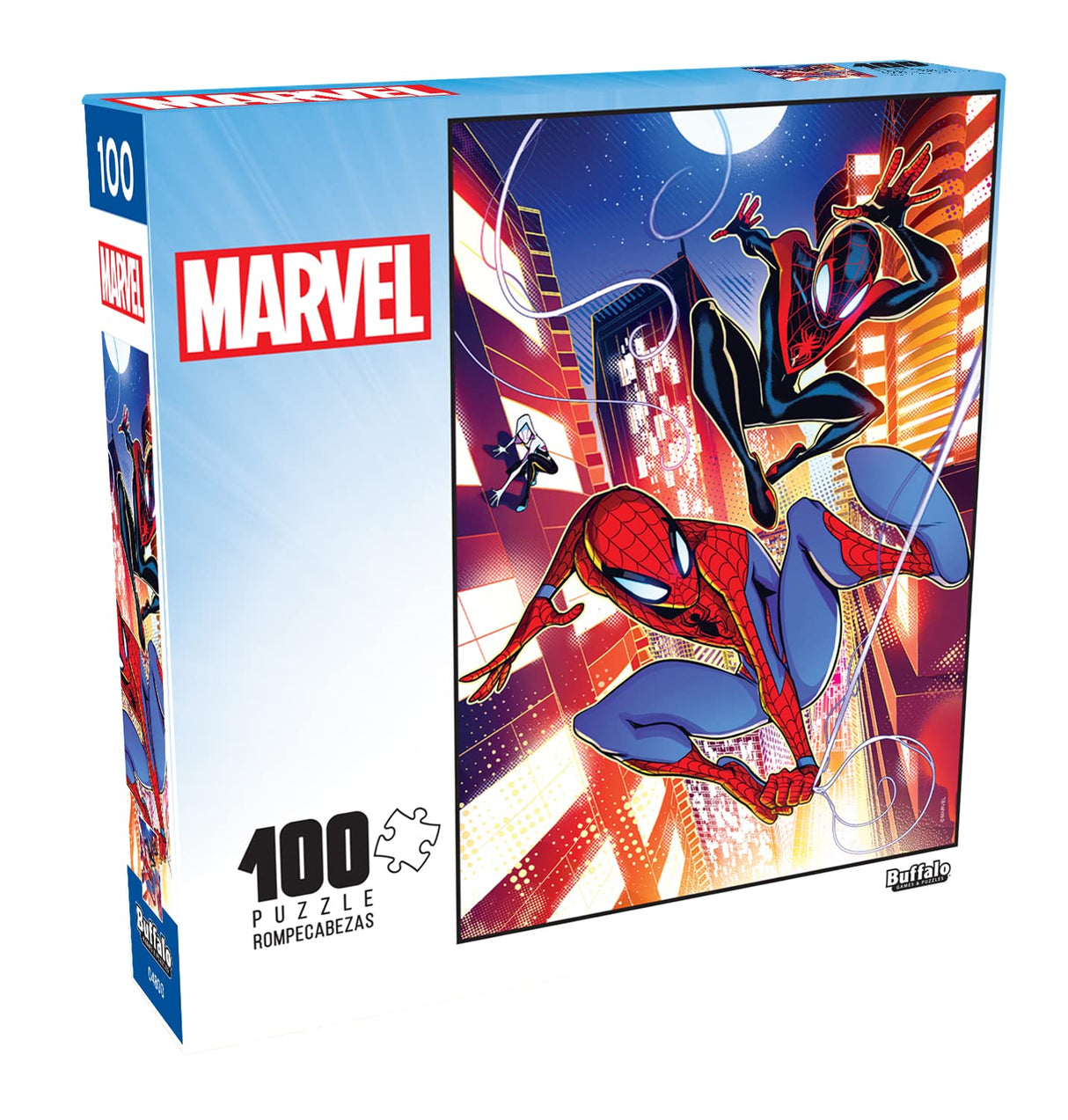 Buffalo Games - Marvel -Action: Spider-Man #1-100 Piece Jigsaw Puzzle for Families -Challenging Puzzle Perfect for Game Nights - Finished Size is 15.00 x 11.00 Buffalo Games