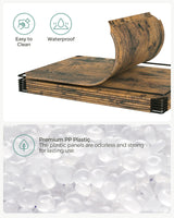 SONGMICS Cube Storage Organizer, Set of 16 Plastic Cubes, Closet Organizers and Storage, Room Organization, Bedroom Living Room, 12.2 x 48.4 x 48.4 Inches, Rustic Brown ULPC442A01 SONGMICS