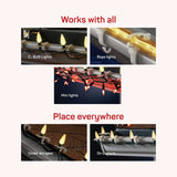 All-Purpose Holiday Light Clips [Set of 400] Christmas Light Clips, Outdoor Light Clips - Mount to Shingles & gutters - Works with Mini, C6, C7, C9, Rope, Icicle Lights - No Tools Required - USA Made SEWANTA