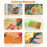 CEOVR Fishing Diamond Painting Kits, Fish Diamond Art Dots for Adult Beginner, 5D Full Drill DIY Landscape Crystal Gem Art, Adult Crafts Kits Arts and Crafts, Wall Decor for Home Office 12x12in CEOVR