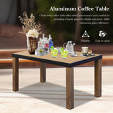 Domi Aluminum Patio Furniture Set, 4-Piece Modern Conversation Set with Cotton Padding Backrests and Seats, Outdoor Sectional Metal Sofa Set with 5.5 Inch Cushion and Coffee Table for Balcony, Garden domi outdoor living