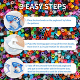 Artkal Fuse Beads Kit 11,000pcs 36 Colors Melting Beads Kit for Kids, with 5 Pegboards 2 Tweezers 48 Patterns, Fusible Beads Kit Compatible Perler Beads Hama Beads for Christmas Birthday Gift ARTKAL