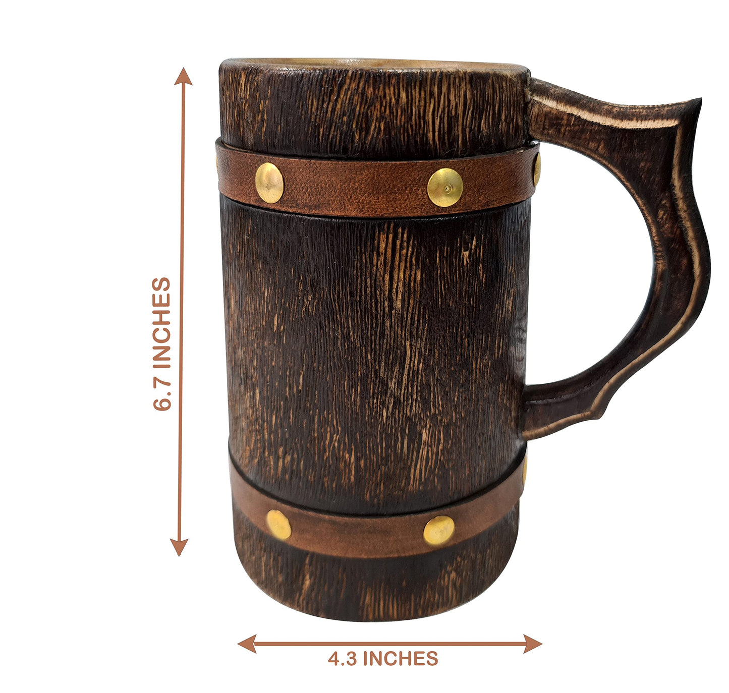 collectiblesBuy Antique Wooden Beer Mug Beverages Tankard Coffee Stein Groomsmen Idea Medieval Inspired Drinking Mug Kitchen Accessories Home Decor - WoodArtSupply