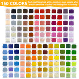 187Pcs Embroidery Floss Kit, 150 Colors Cross Stitch Thread Tools with Organizer Storage Box, Include Scissors, Thimble, Sewing Needle, Threader and Remover, Friendship Bracelet String Make BDS-HOME