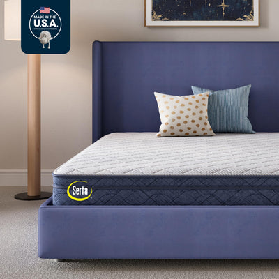 Serta Five Star Mattress Tranquility 10-Inch Plush Pillow Top – King – Cooling Gel, Zoned Support, Pressure Relief – Bed-in-a-Box – 100 Night Trial, 10-yr Limited Warranty