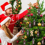 DIYASY Christmas Stocking Name Tags, 12 Pack Personalized Wooden Haning Tags Farmhouse Stocking Sign Unfinished Blank Chalkboard Tags with Wood Beads, Bows, Hemp Rope & Needle DIYASY