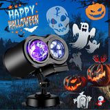 Brighter Halloween Decorations Projector Lights, 2025 Upgraded Holiday Projectors, Christmas Projector with 19 HD Replaceable Slides (Ocean Wave & Patterns), Waterproof Halloween Projector Light Show FLITI