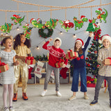 BBTO 40 Pcs Christmas Dinosaur Ornaments Christmas Tree Topper Ornaments Wood Decorative Hanging Dinosaur Wooden Ornaments for Christmas Tree Xmas Party Holiday Decoration BBTO