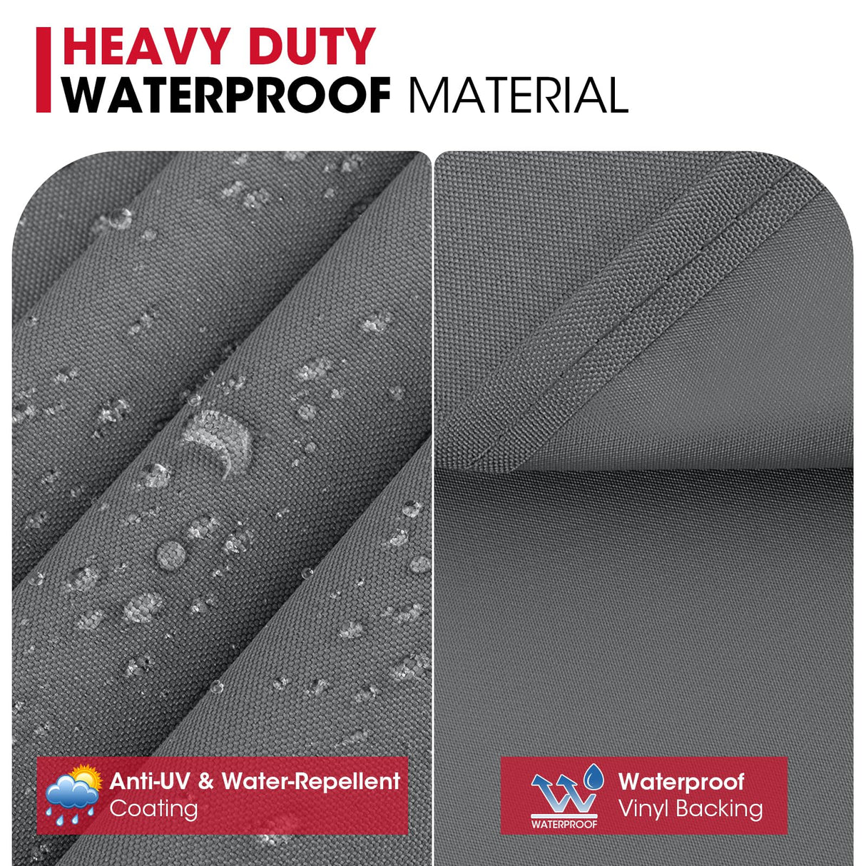 Unicook Grill Cover 75 Inch, Outdoor Heavy Duty Waterproof BBQ Grill Cover, UV & Fade Resistant Material, Compatible with Weber, Char-Broil, Nexgrill and More Grills, All Weather Resistant, Grey Unicook