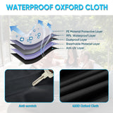 NEVERLAND Winter Pool Cover 18FT Round - Heavy-Duty 420D Oxford Above Ground Swimming Pool Cover, Debris-Proof, Cold-Resistant & UV-Resistant with Upgraded Adjustable Tensioner, Black/Sliver NEVERLAND