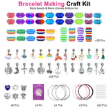 Redtwo Charm Bracelet Making Kit for Girls, Toys Jewelry Making Kit for Girls 8-12 Unicorn Gifts for Teen Girls Age 6-8, Arts and Crafts for Kids Ages 6 7 8 9 10 11 12 13 Birthday Redtwo