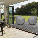 okcool Outdoor Swivel Chair Cover 2 Pack,Outdoor Furniture Patio Chair Covers Waterproof Clearance,(27.5" W x 32.5" D x 39" H) Outdoor Lawn Patio Furniture Covers,Grey okcool