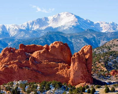 VNUIEHG DIY Digital Painting Pikes Peak Garden Gods Colorado Springs Paint by Numbers Kits Drawing on Canvas Without Frame Adults Beginner Wall Art Home Decor 16''x20''