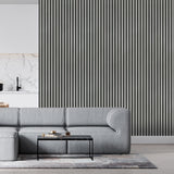 INNO STICKERS 3-Piece Wood Slat Wall Panel for Interior Wall Decor Noise Cancelling 94.5" x 11.4" Acoustic Decorative 3D Sound Absorbing Wall Paneling, Gray Oak, 22.4 Sq.Ft INNO STICKERS