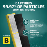 GermGuardian Genuine HEPA PURE Replacement Air Purifier Filter B for AC4825, AC4300, AC4900, AC4825DLX, AC4850, CDAP4500 & AP2200, FLT4825, Black/Yellow GermGuardian