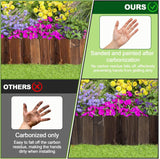 Garden Wooden Fence,6ft X 8in Pine Wood Flower Bed Edging Borders, No Fading Planter Fencing for Outdoor Patio Lawns Yard Flower Bed Decoration SHATGYI